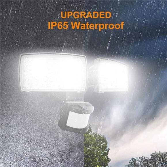 LED Security Lights Motion Sensor Light Outdoor,30W 3200LM Motion Security Light - Picture 5 of 6